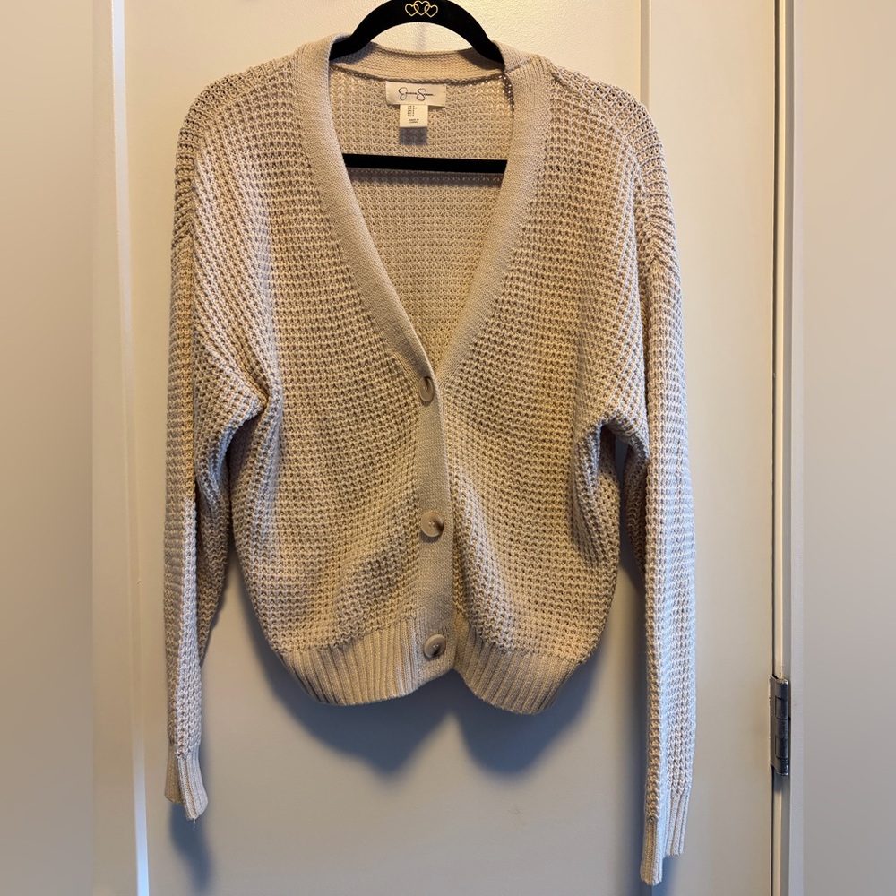 Beige Knit Cardigan